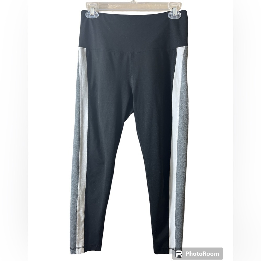 Reebok Colorblock Athletic Leggings Size Medium Y2K Retro Running